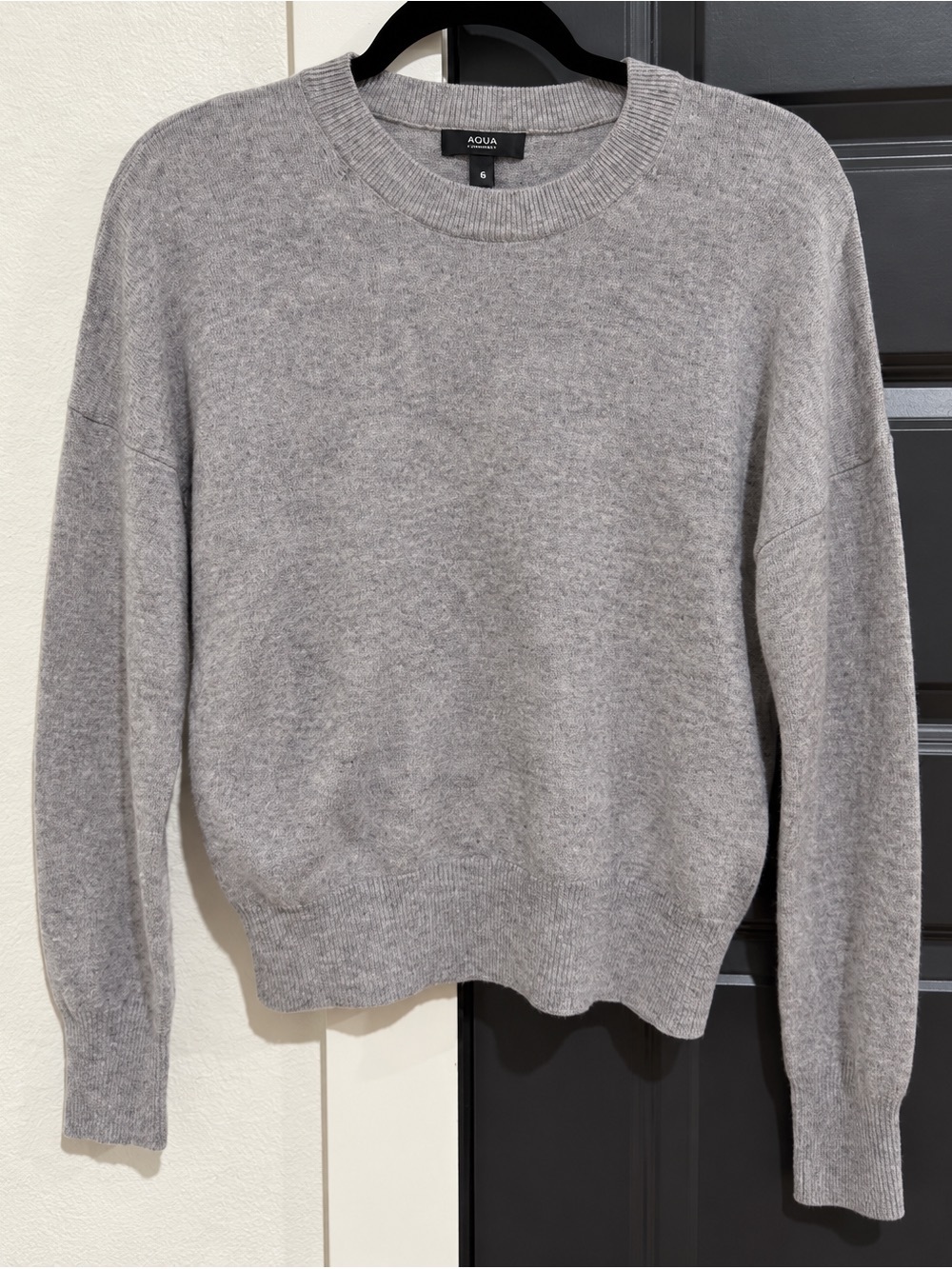 Aqua Men's Light Gray Crewneck Sweater